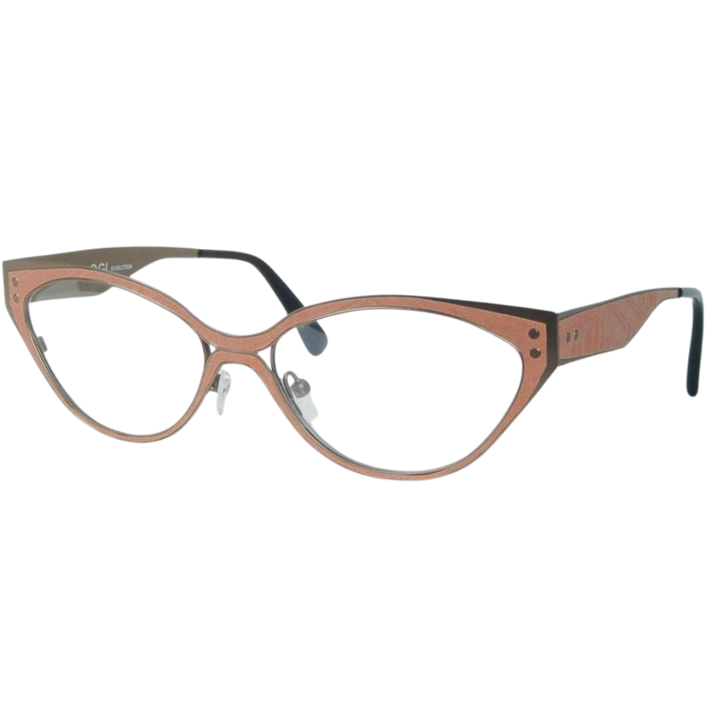 OGI EVOLUTION 4302 1646 SALMON SILK / GOLDEN TAN PURPLE SILK / MIDNIGHT UNIQUE EYEGLASSES 54-16-145mm