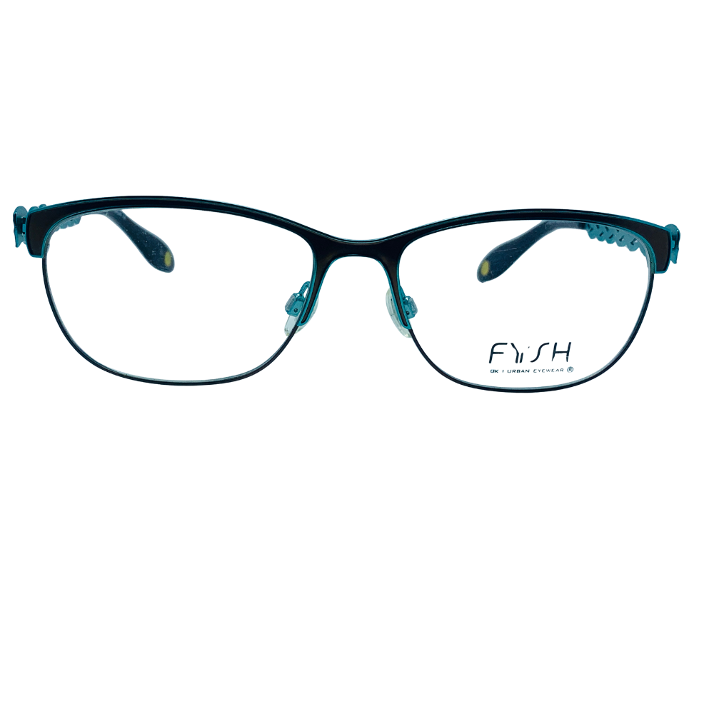 FYSH F-3563 663 Brown Blue Eyeglass Frames