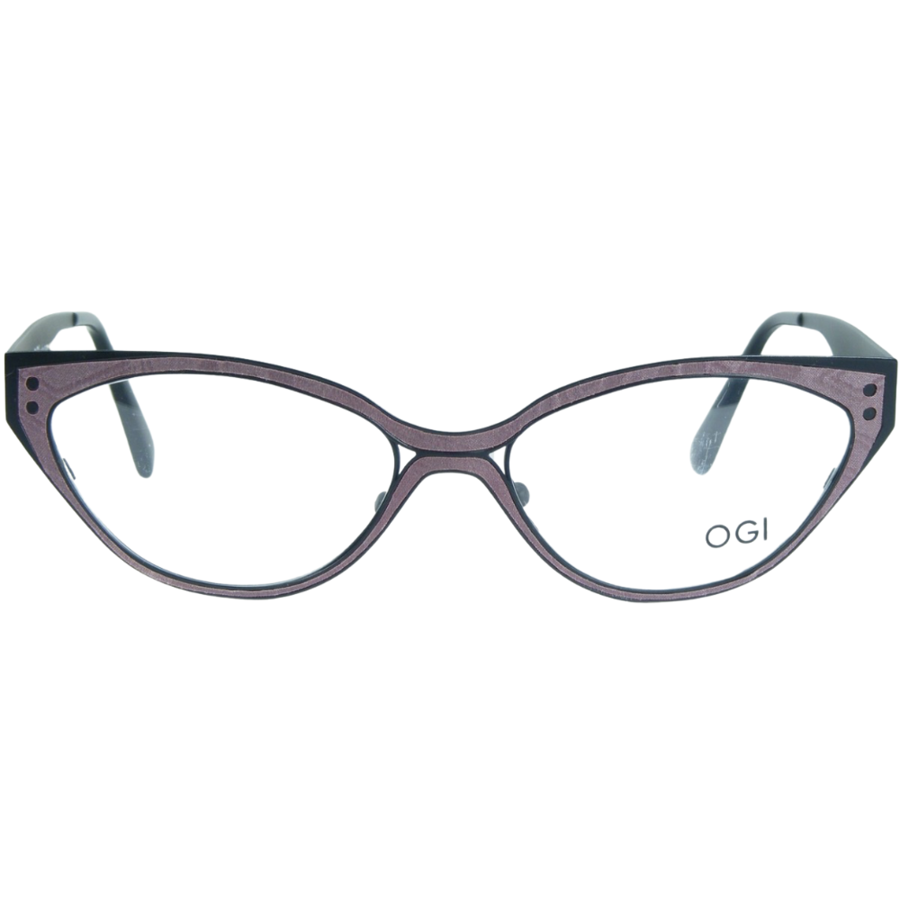 OGI EVOLUTION 4302 1646 SALMON SILK / GOLDEN TAN PURPLE SILK / MIDNIGHT UNIQUE EYEGLASSES 54-16-145mm