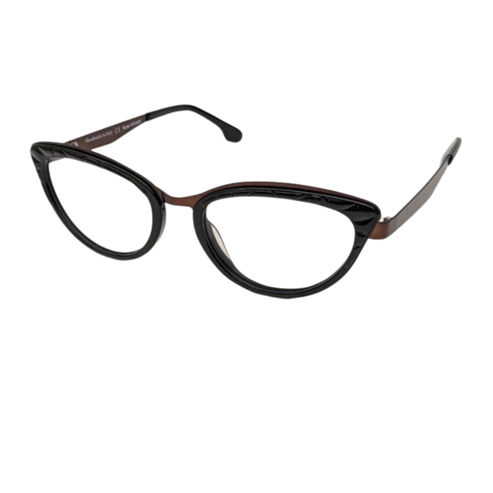 Bon Vivant Charline 7026 Cat Eye Eyeglasses Frames Italy: Brown Copper