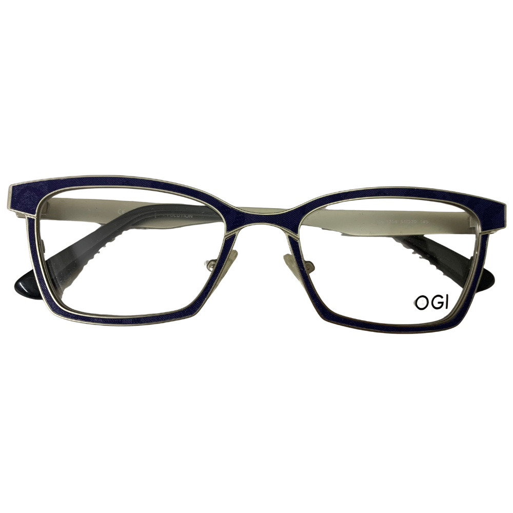 OGI EVOLUTION 4306 1753 PURPLE SILK/BEIGE/NAVY BLUE UNIQUE EYEGLASSES