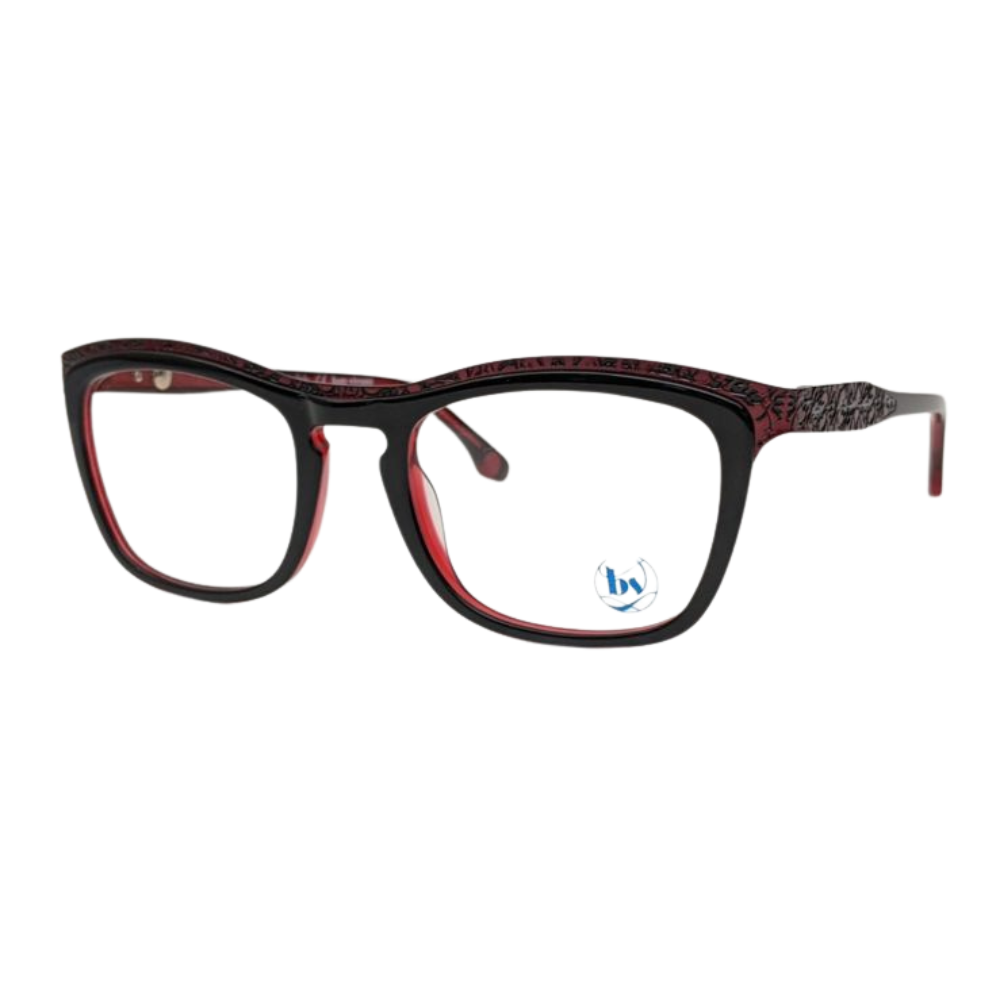 Bon Vivant Corinne 7035 Eyeglasses Frames Italy: Black & Red