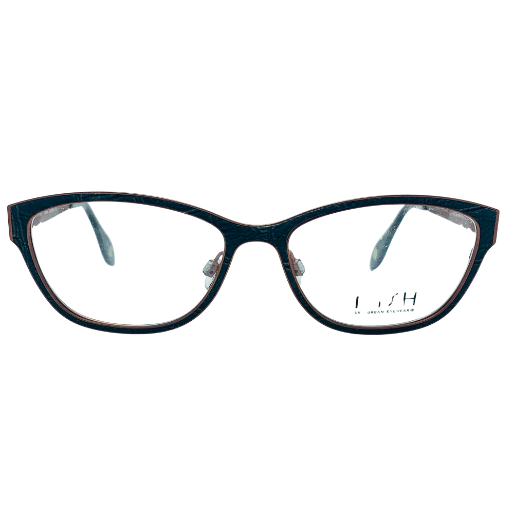 FYSH 3544 Eyeglass Frame BROWN CROCODILE