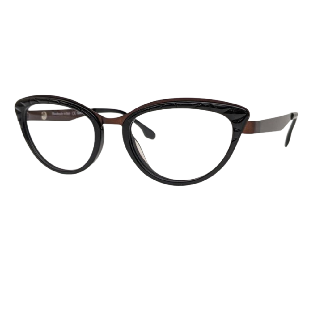 Bon Vivant Charline 7026 Cat Eye Eyeglasses Frames Italy: Brown Copper