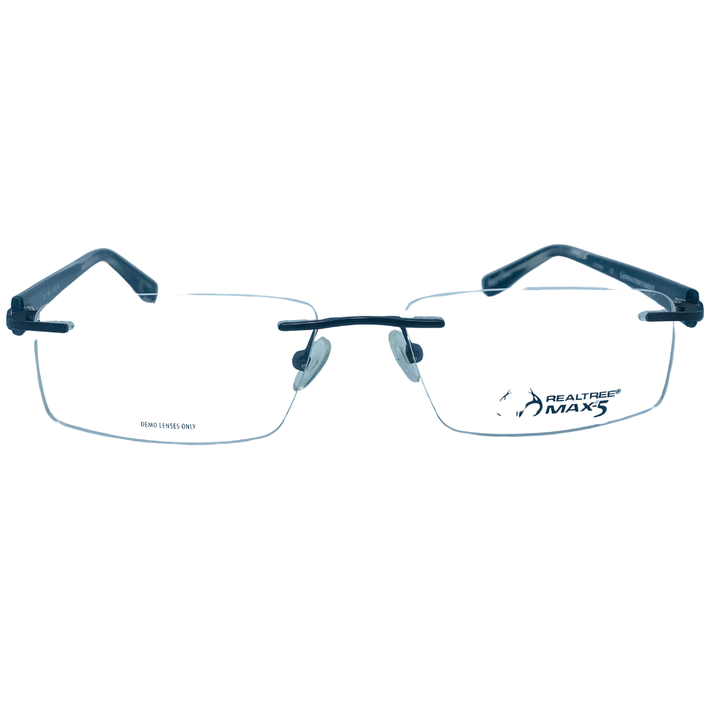 REALTREE MAX 5 R417 BRN Brown Mens Rectangle Rimless Eyeglasses