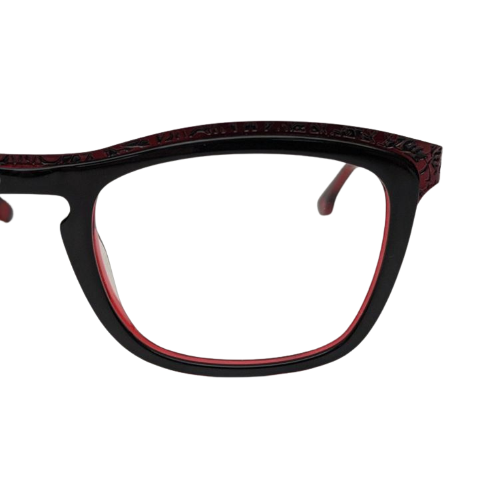 Bon Vivant Corinne 7035 Eyeglasses Frames Italy: Black & Red