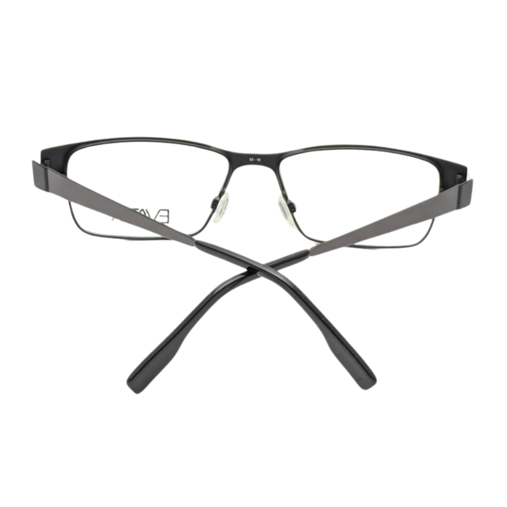 Evatik 9068  Rectangle Grey Black Men Eyeglasses 53mm