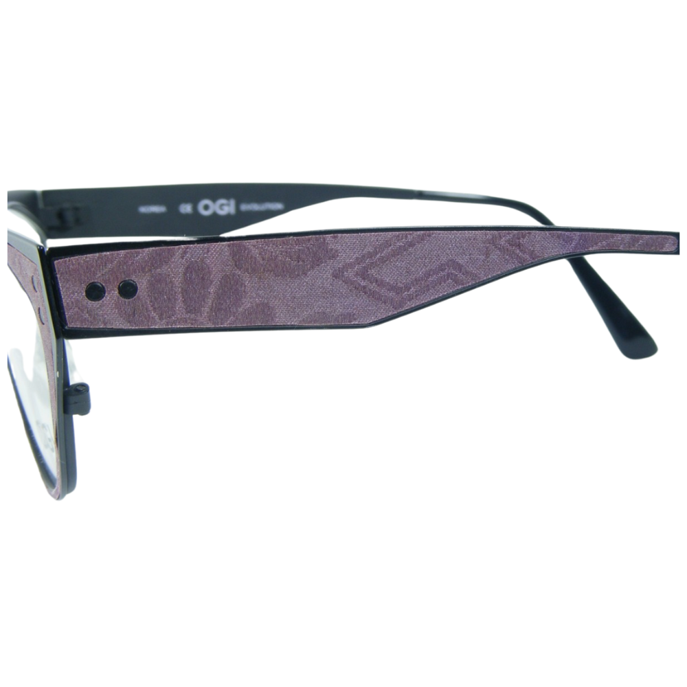 OGI EVOLUTION 4302 1646 SALMON SILK / GOLDEN TAN PURPLE SILK / MIDNIGHT UNIQUE EYEGLASSES 54-16-145mm
