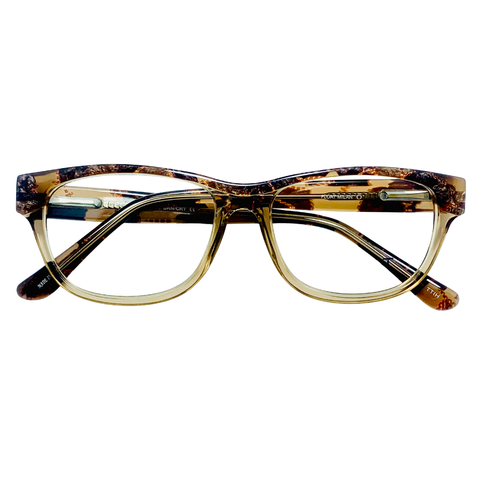 NEW FLOAT MILAN KIDS KP237 BROWN CRYSTAL AUTHENTIC EYEGLASSES