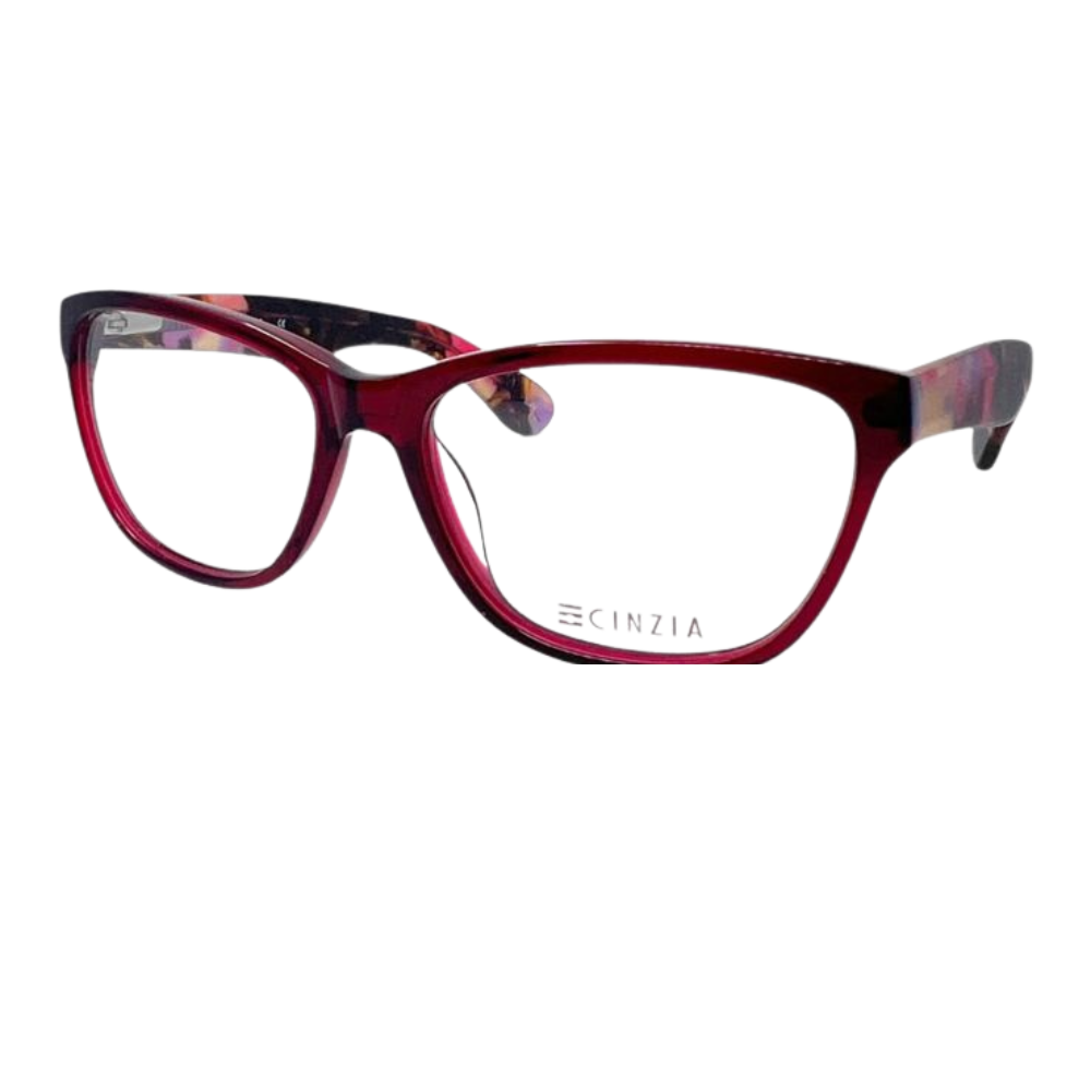 AUTHENTIC & NEW - CINZIA - CIN5046 - CHERRY RED / BROWN EYEGLASSES