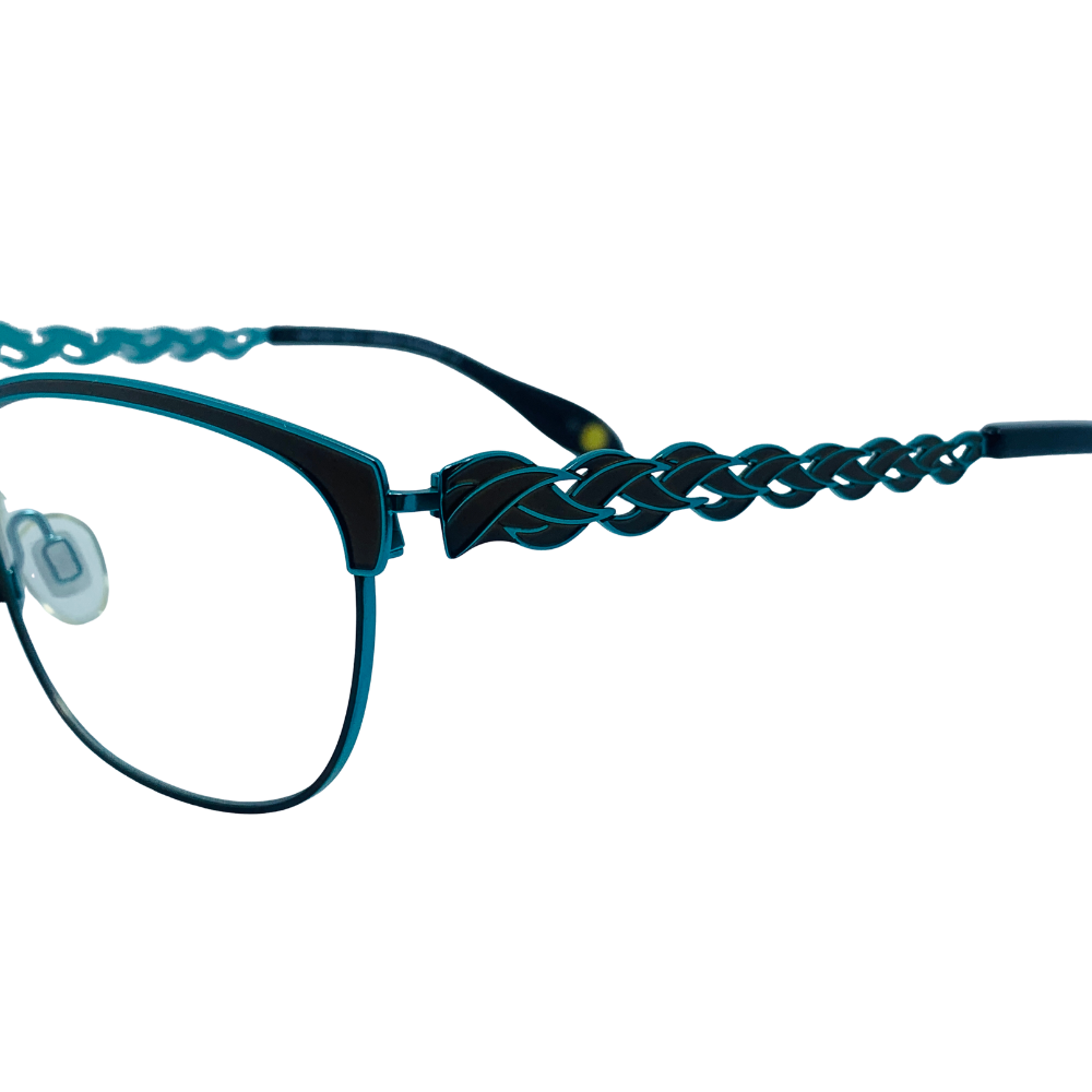 FYSH F-3563 663 BROWN TURQUOISE /PURPLE FUCHSIA Eyeglass