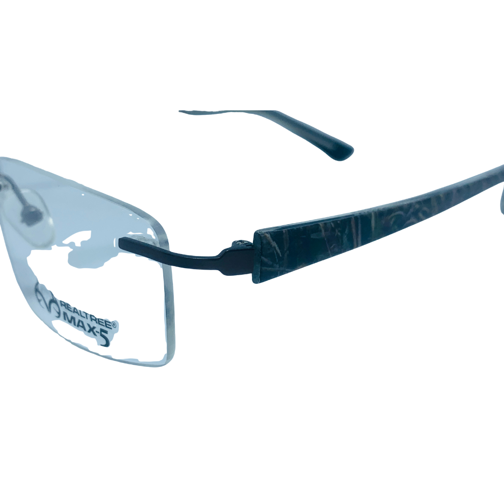 REALTREE MAX 5 R417 BRN Brown Mens Rectangle Rimless Eyeglasses