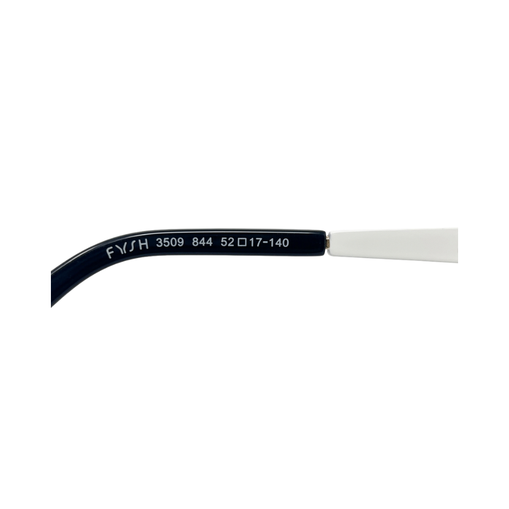 NOS Fysh 3509 Eyeglasses FRAMES 844 BLACK  white Cat Eye UK URBAN EYEWEAR