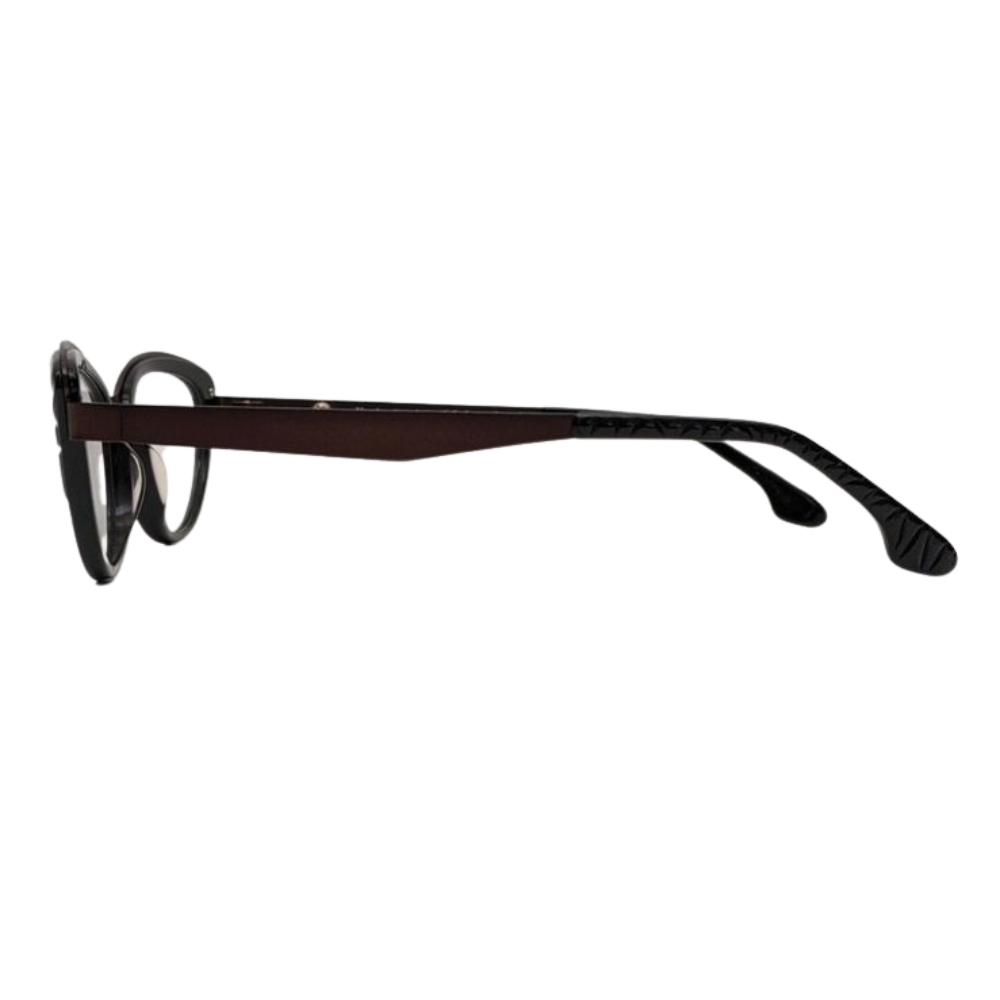 Bon Vivant Charline 7026 Cat Eye Eyeglasses Frames Italy: Brown Copper