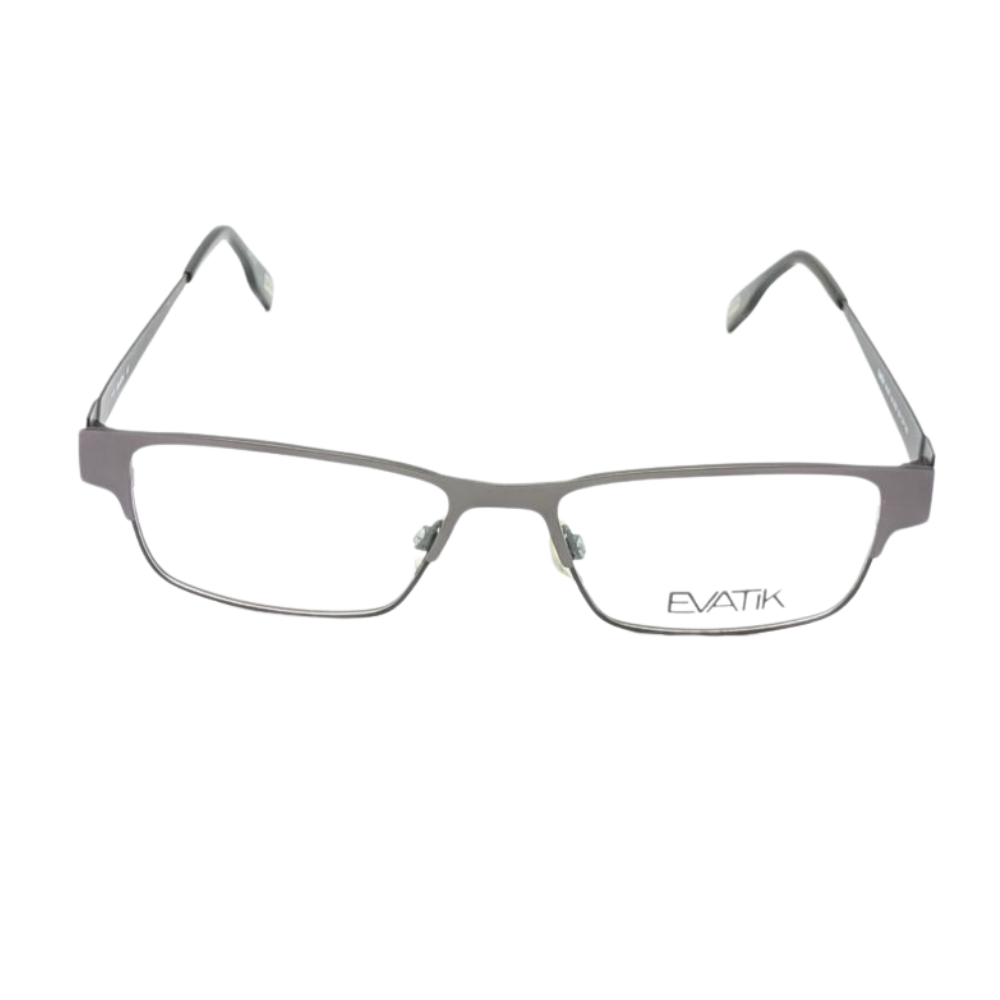 Evatik 9068  Rectangle Grey Black Men Eyeglasses 53mm
