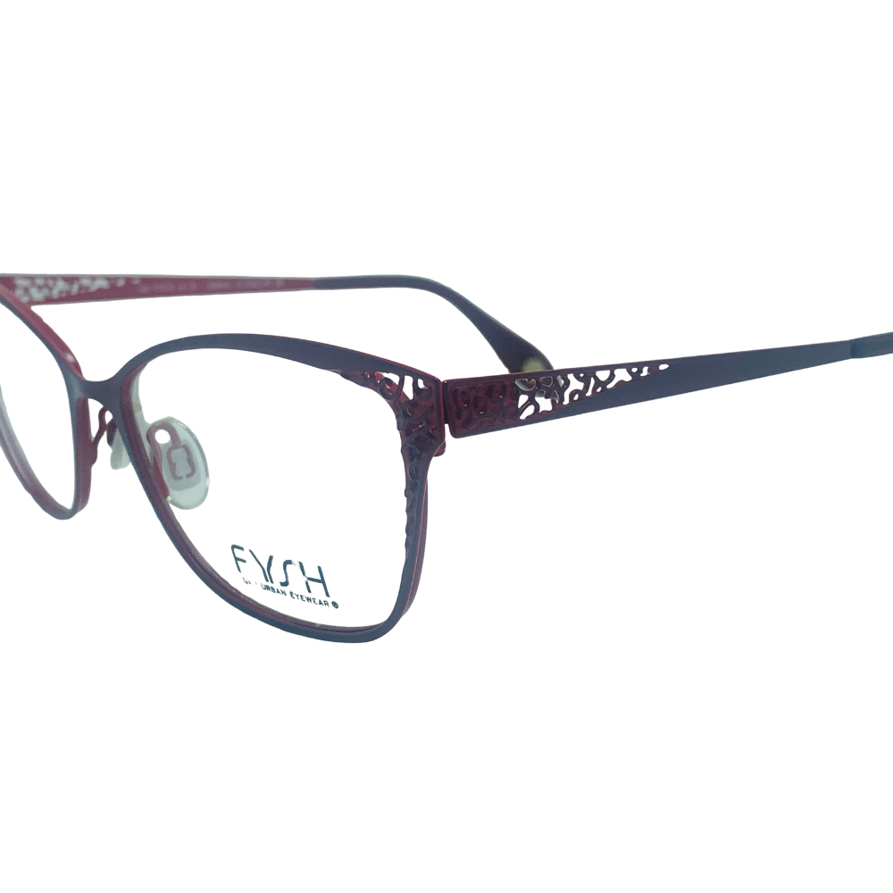 FYSH UK Urban Eyewear Eyeglasses Frame 3555 Women's Red Cat Eye