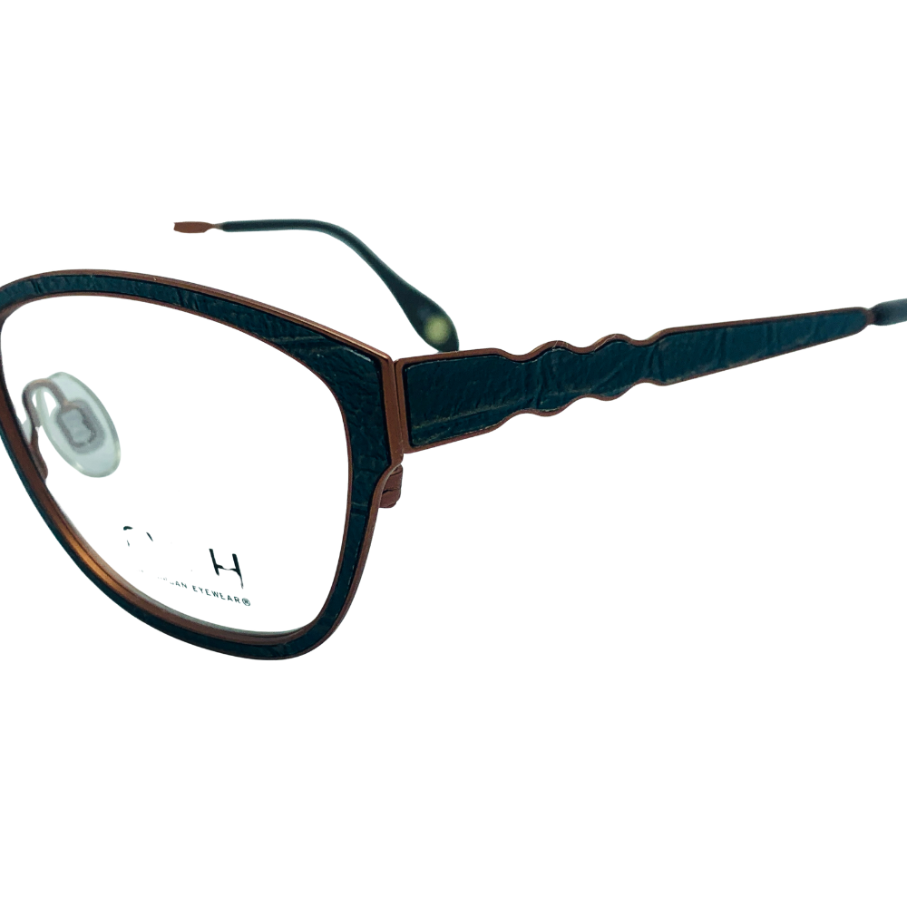 FYSH 3544 Eyeglass Frame BROWN CROCODILE