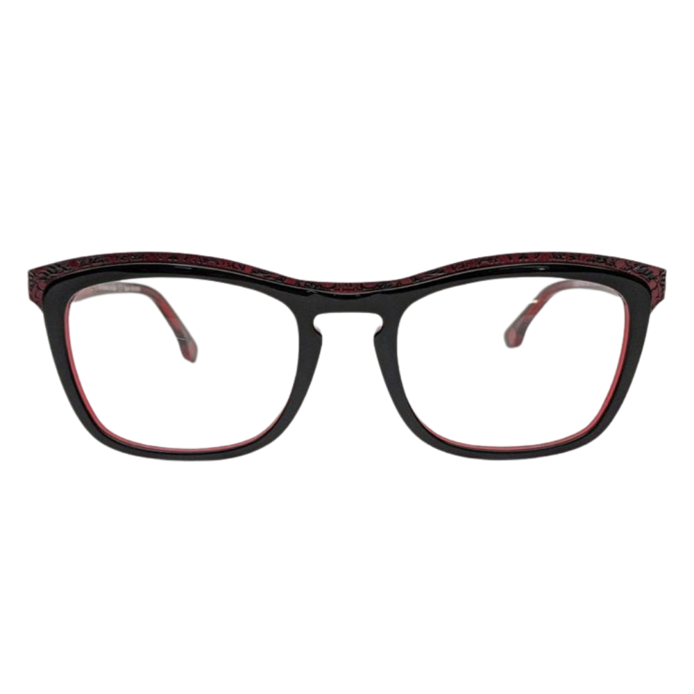 Bon Vivant Corinne 7035 Eyeglasses Frames Italy: Black & Red