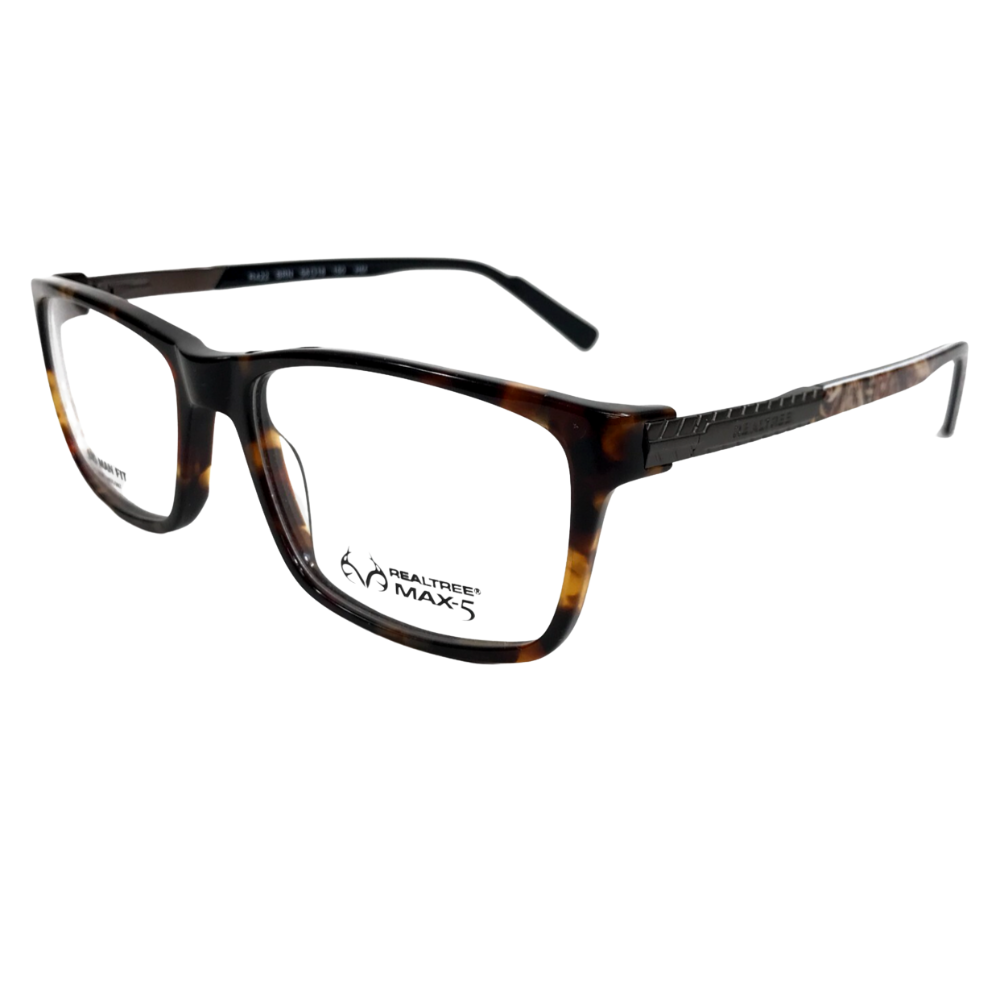 Realtree Eyeglasses Frames R422 BRN Brown Tortoise Rectangle Full Rim