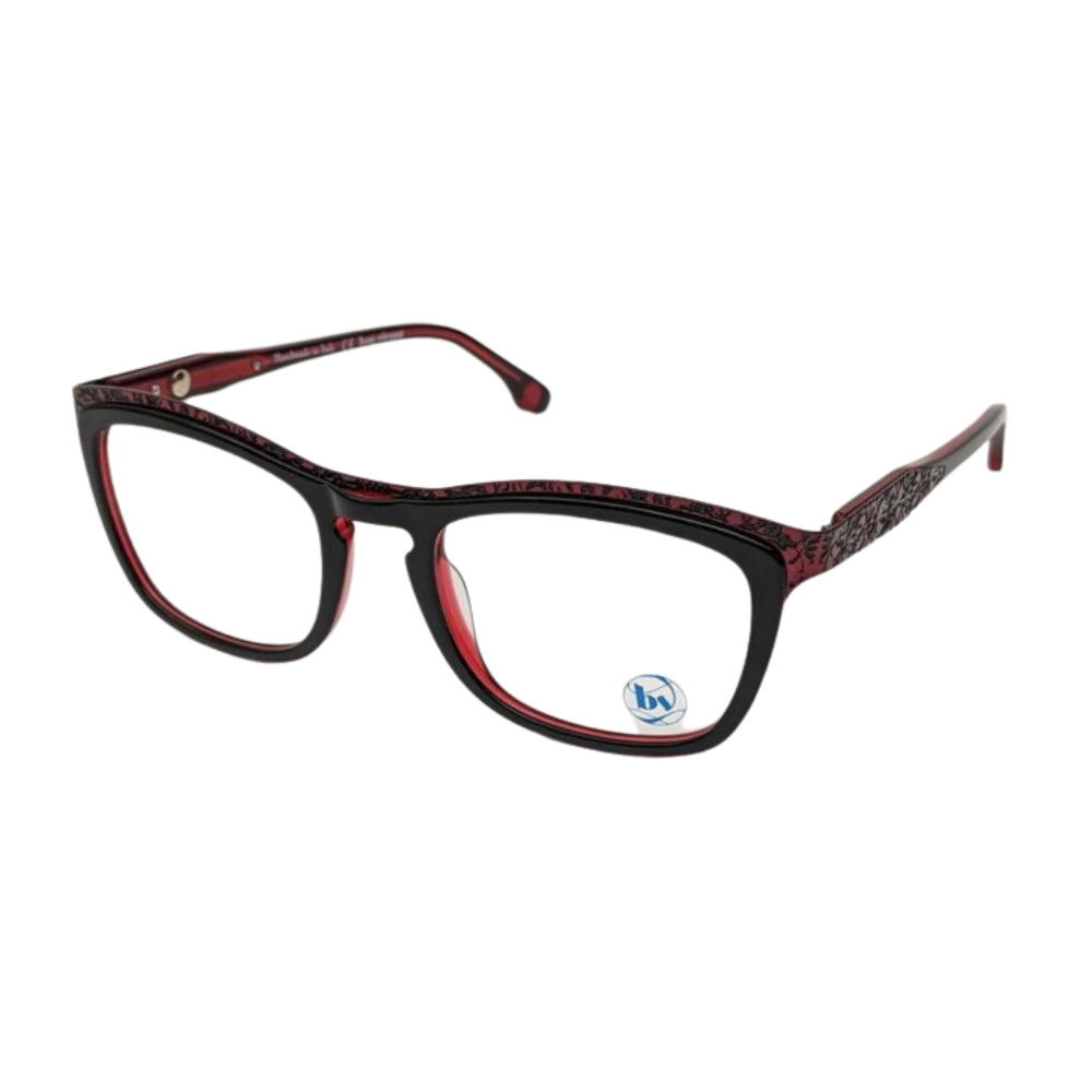 Bon Vivant Corinne 7035 Eyeglasses Frames Italy: Black & Red