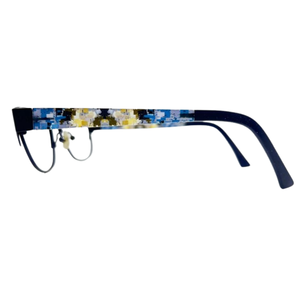 Scott Harris Eyeglasses Womens Blue SH340  Mosaic Pattern