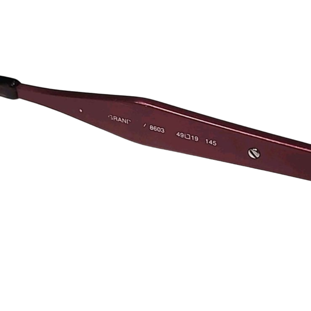 Seraphin Grand 8603 Burgundy Silver Metal Cat Eye Eyeglasses  Japan New
