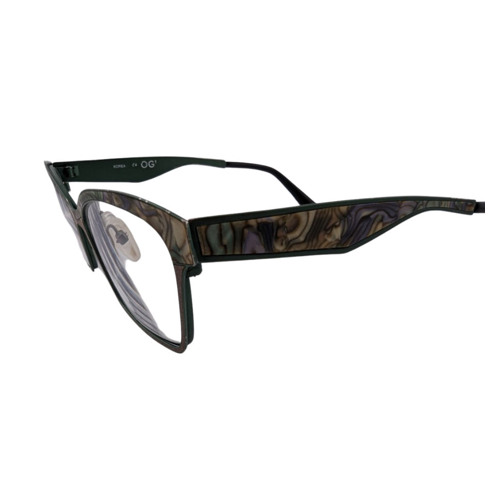 OGI Eyewear 4310/MARBLE GREY/Green/Abalone Eyeglasses Korea