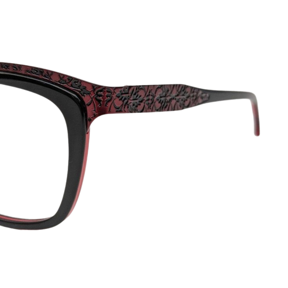Bon Vivant Corinne 7035 Eyeglasses Frames Italy: Black & Red
