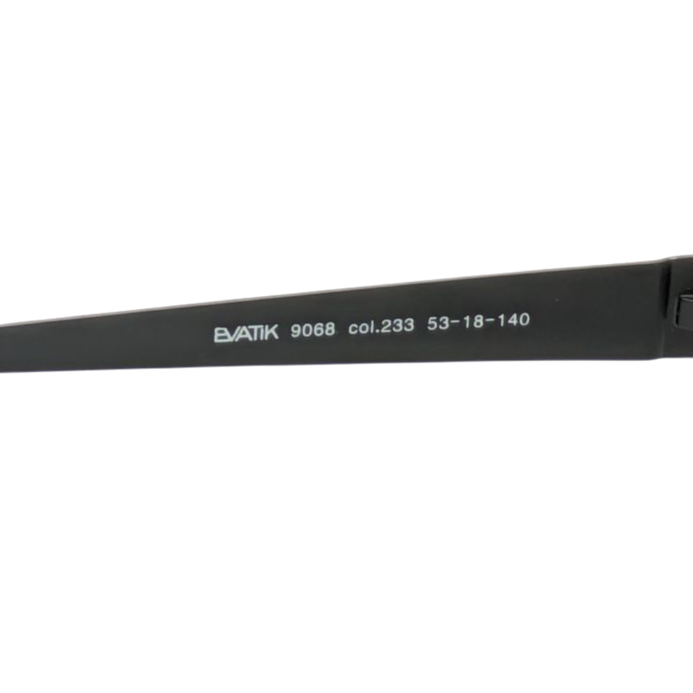 Evatik 9068  Rectangle Grey Black Men Eyeglasses 53mm