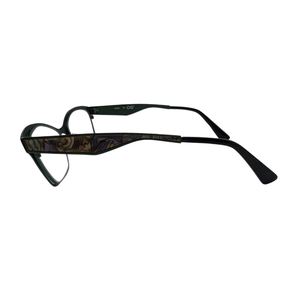 OGI Eyewear 4310/MARBLE GREY/Green/Abalone Eyeglasses Korea