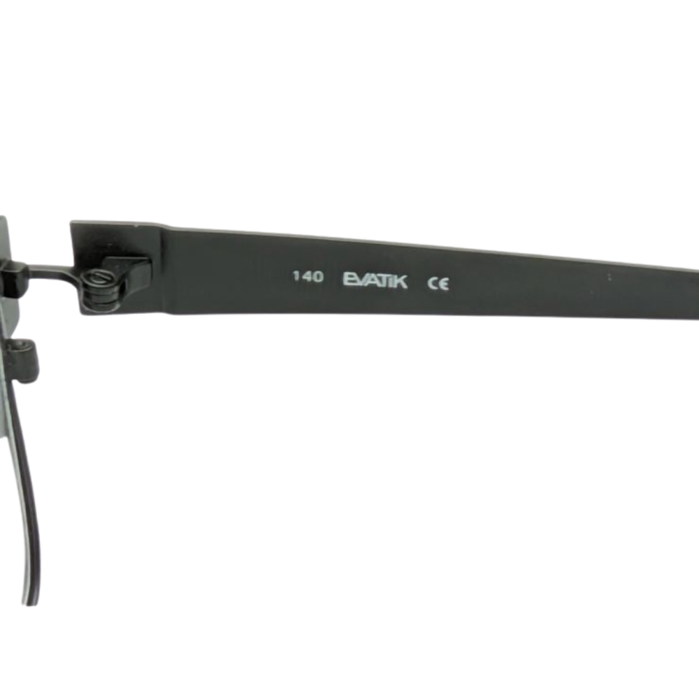 Evatik 9068  Rectangle Grey Black Men Eyeglasses 53mm