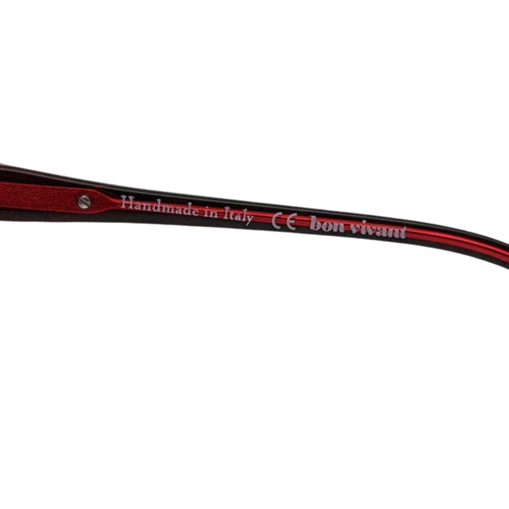 Bon Vivant Corinne 7035 Eyeglasses Frames Italy: Black & Red