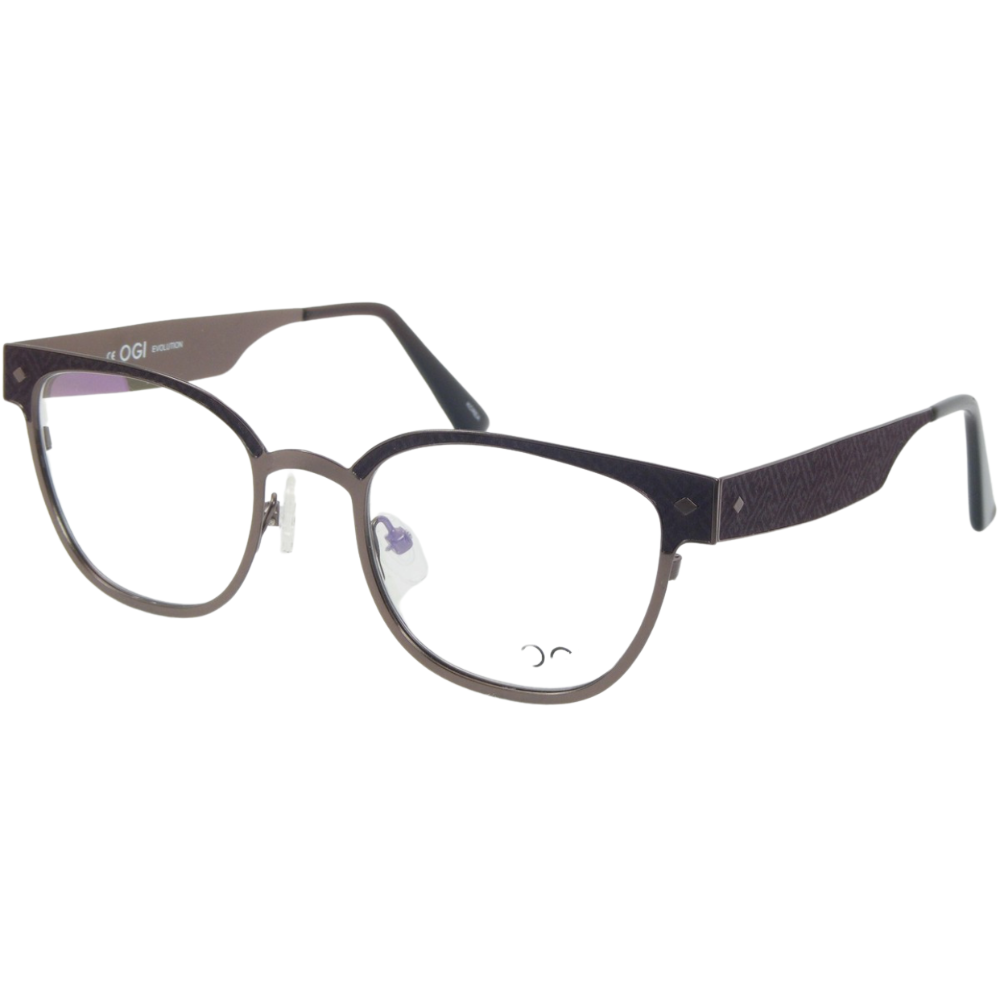OGI EVOLUTION 4301 1593 DARK BROWN/Gunmetal Navy WEAVE EYEGLASSES
