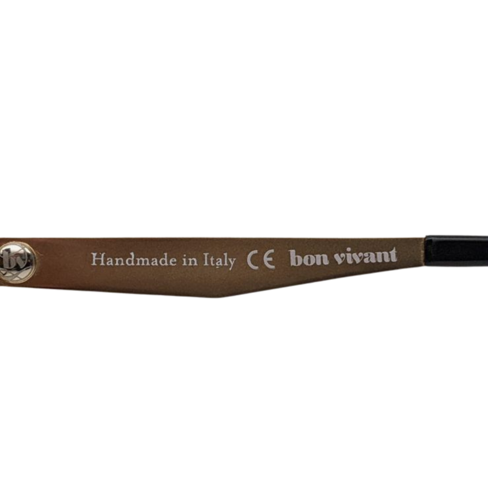 Bon Vivant Margot 7505 Butterfly Eyeglasses Frames Italy: Black & Gold