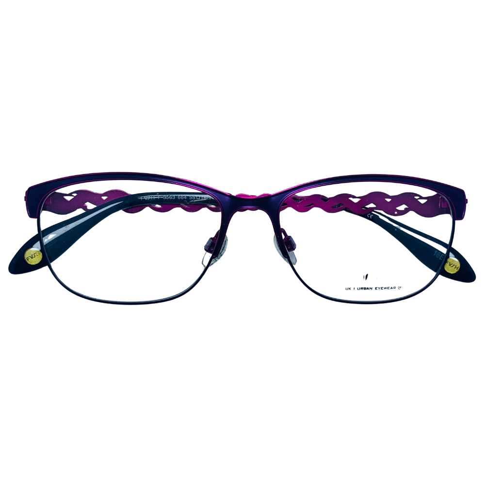 FYSH F-3563 663 BROWN TURQUOISE /PURPLE FUCHSIA Eyeglass