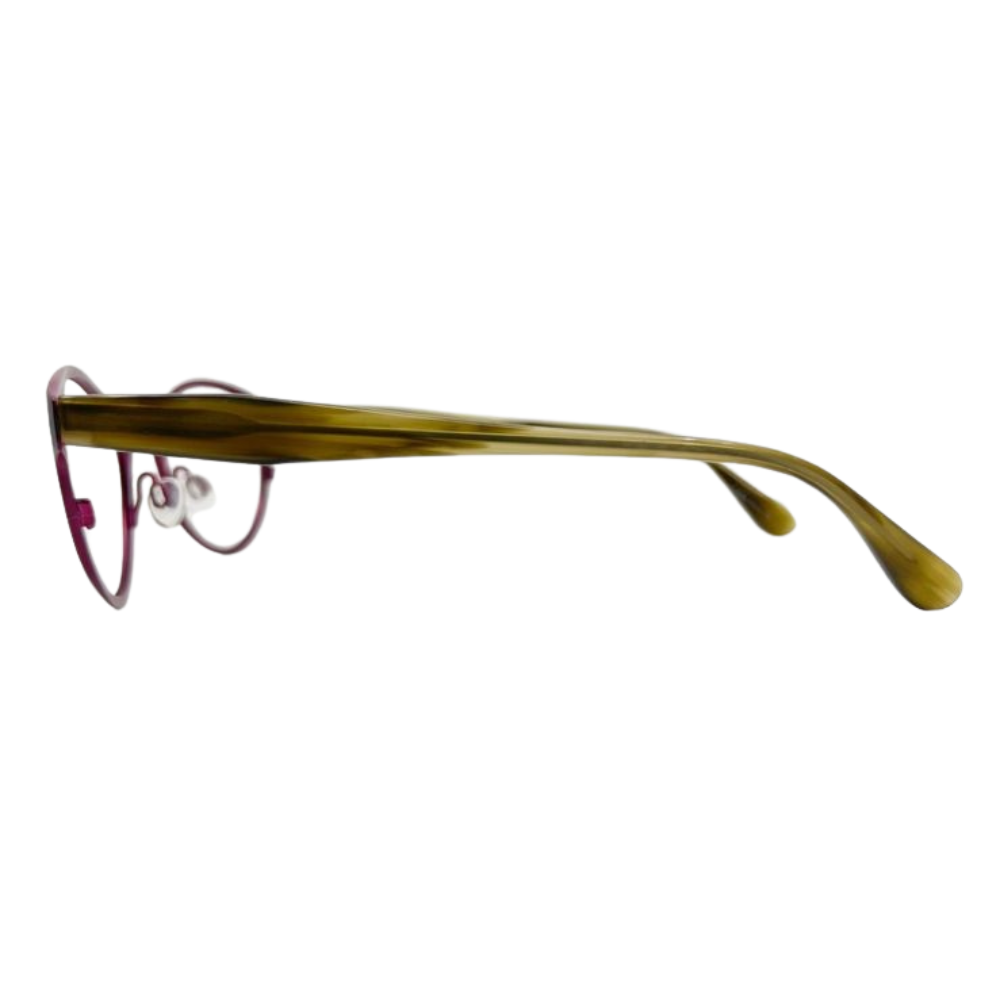 Cinzia Eyeglasses Frame Round Purple Metal CIN 5009 C3 eyeware