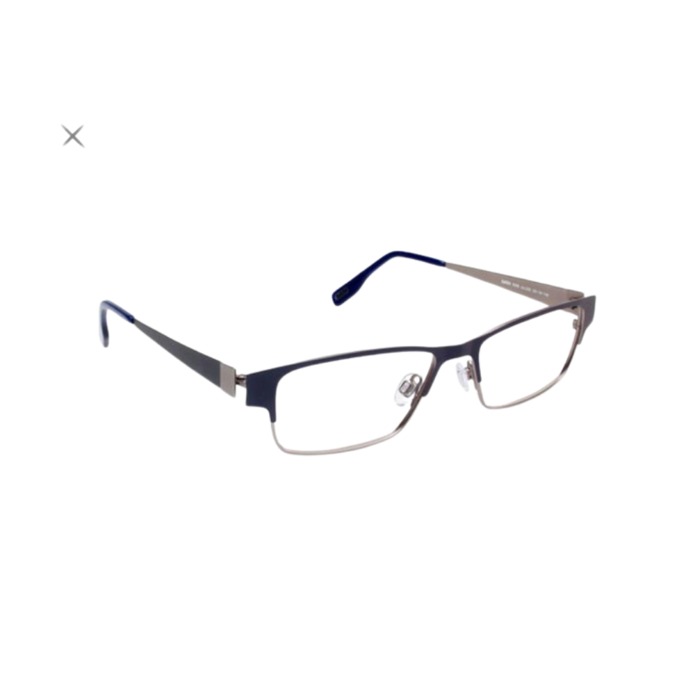 Evatik 9068  Rectangle Grey Black Men Eyeglasses 53mm