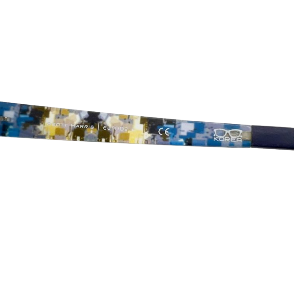 Scott Harris Eyeglasses Womens Blue SH340  Mosaic Pattern