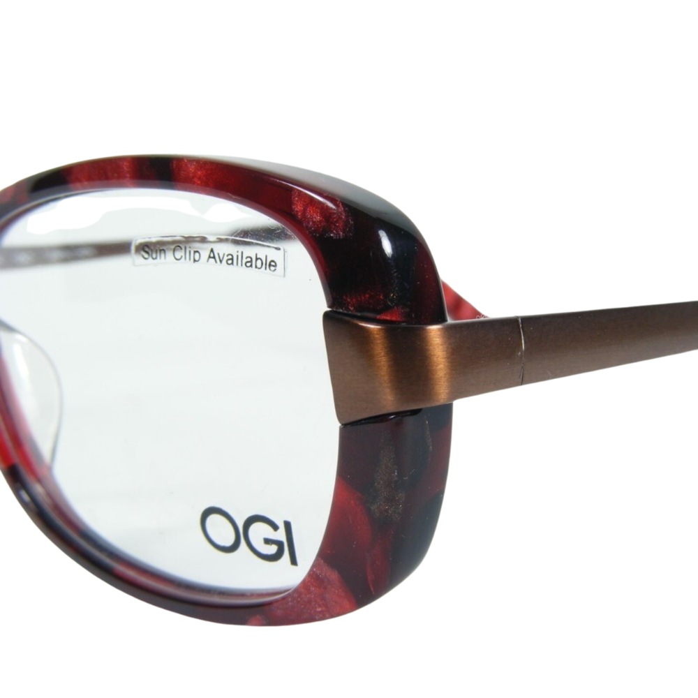 OGI EVOLUTION 9071 1289 RED STONE /COPPER BROWN/Green/Blue UNIQUE EYEGLASSES