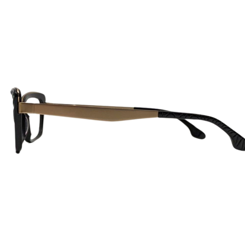Bon Vivant Margot 7505 Butterfly Eyeglasses Frames Italy: Black & Gold