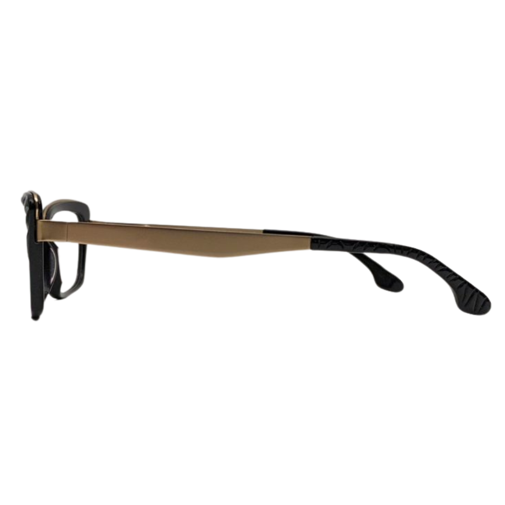 Bon Vivant Margot 7505 Butterfly Eyeglasses Frames Italy: Black & Gold