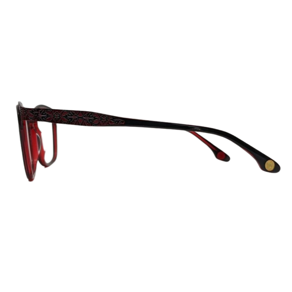Bon Vivant Corinne 7035 Eyeglasses Frames Italy: Black & Red