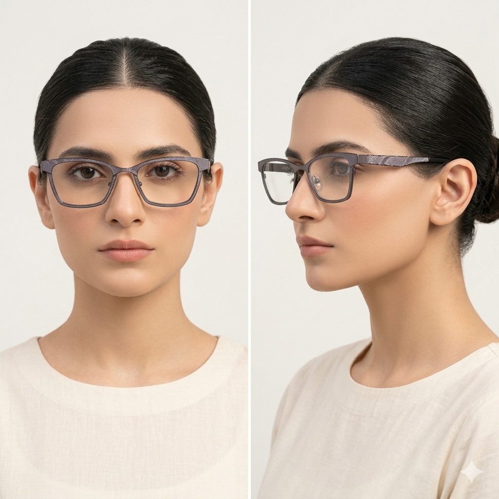 OGI EVOLUTION 4306 1753 PURPLE SILK/BEIGE/NAVY BLUE UNIQUE EYEGLASSES