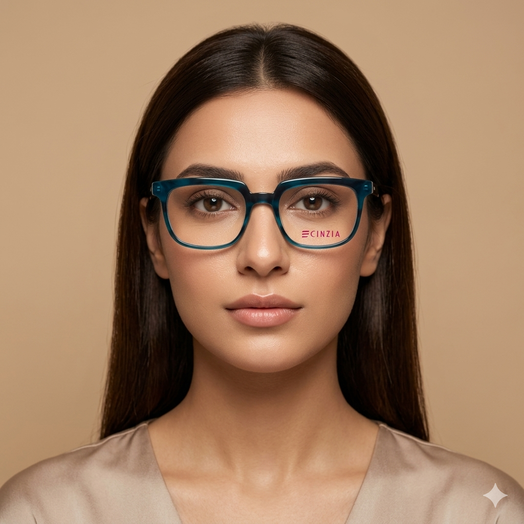 Cinzia Eyeglasses Frames CIN-5063 C1 Shiny Blue