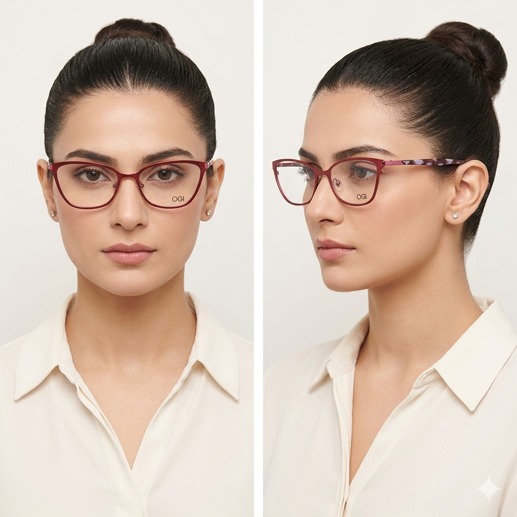 OGI EVOLUTION 4315 1884 BURGUNDY /FUCHSIA /PURPLE EYEGLASSES Japan