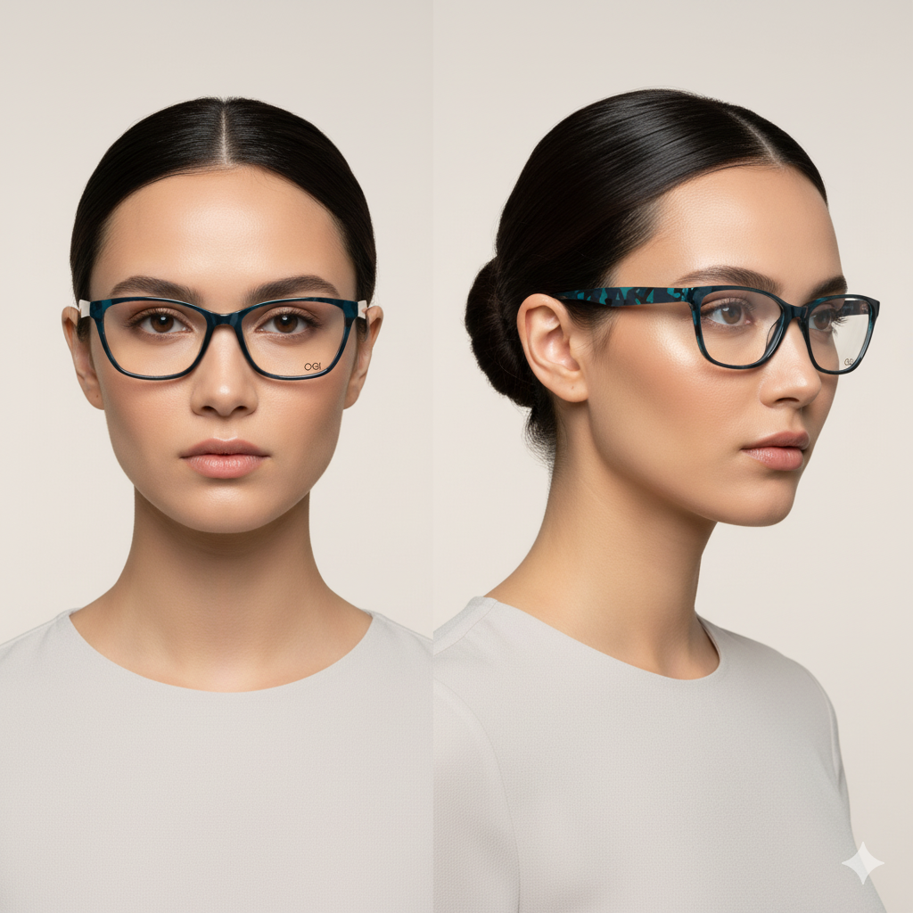 New OGI Evolution 3127 Cool Frames Eyeglasses 1711 Blue Camouflage