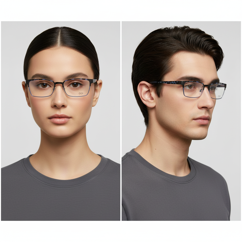 OGI EVOLUTION 4800 1570 MATT DEMI BLACK EYEGLASSES Japan