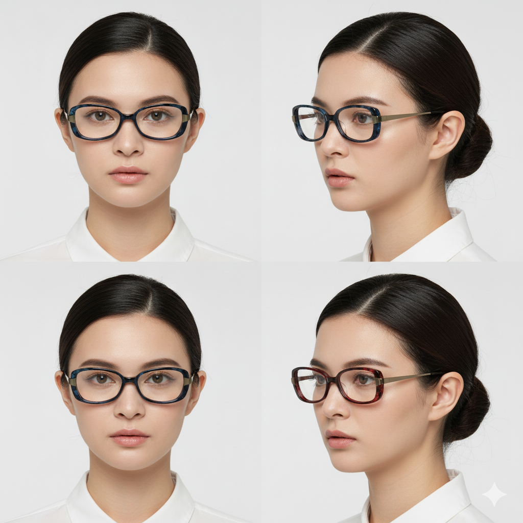 OGI EVOLUTION 9071 1289 RED STONE /COPPER BROWN/Green/Blue UNIQUE EYEGLASSES