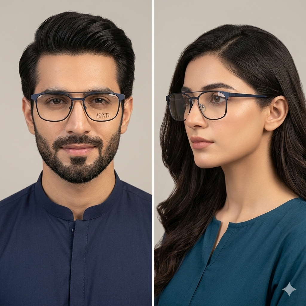SCOTT HARRIS SH-536 C1 NEW MATTE NAVY BLUE AUTHENTIC EYEGLASSES