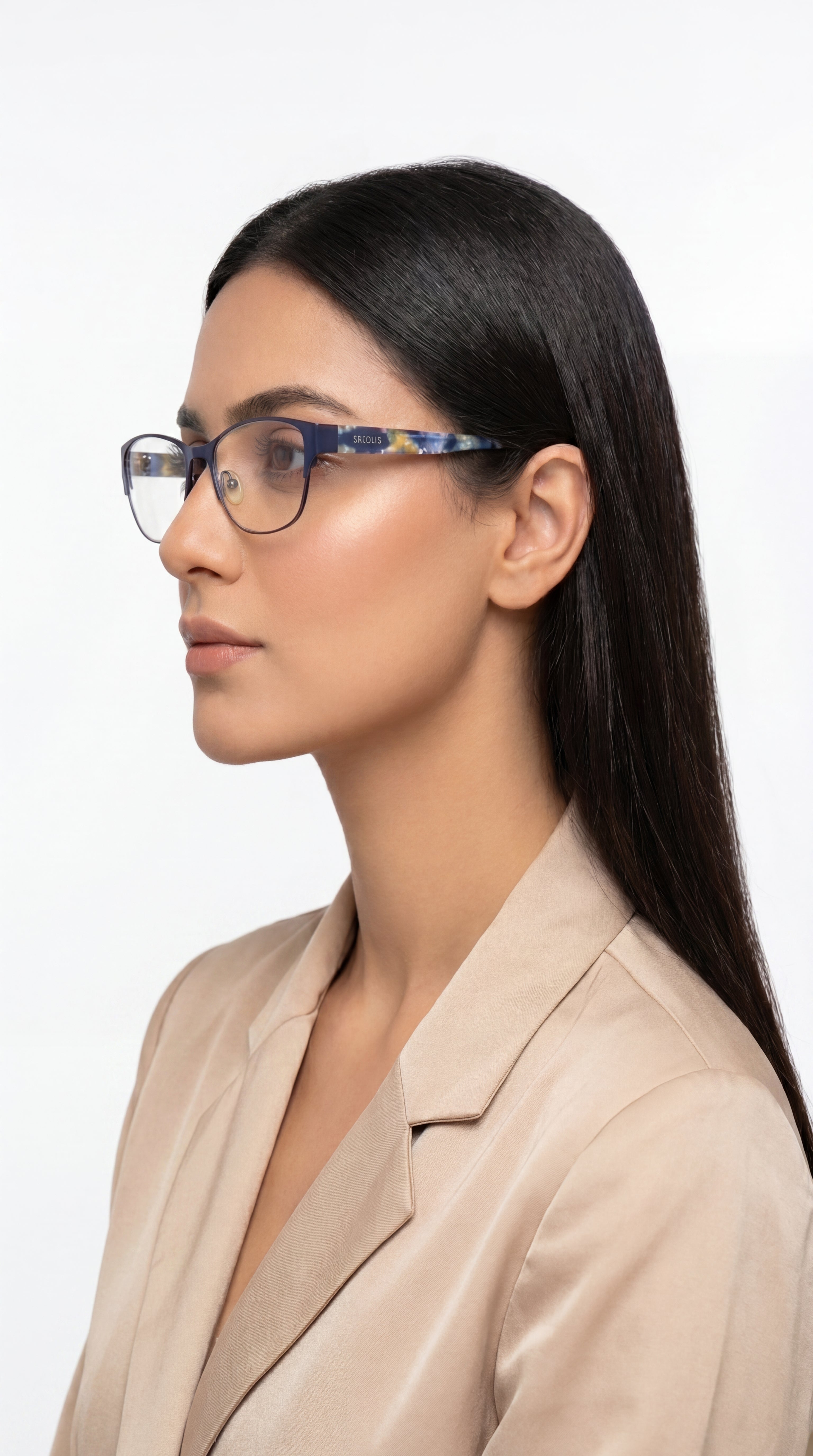 Scott Harris Eyeglasses Womens Blue SH340  Mosaic Pattern